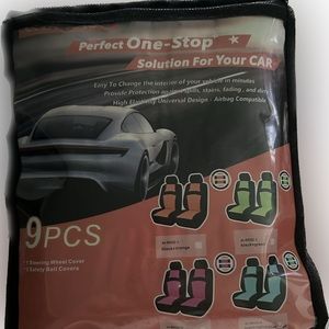 Universal Car seat covers - mint and black NWT